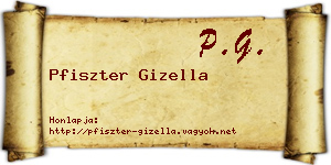 Pfiszter Gizella névjegykártya
