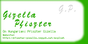 gizella pfiszter business card